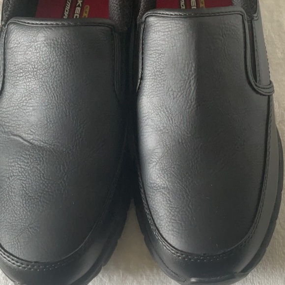 Skechers Black Loafers Slip-On Shoes memory foam - Picture 3 of 8